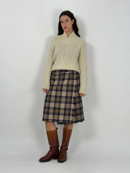 Gonna Scozzese a Pieghe anni ’70