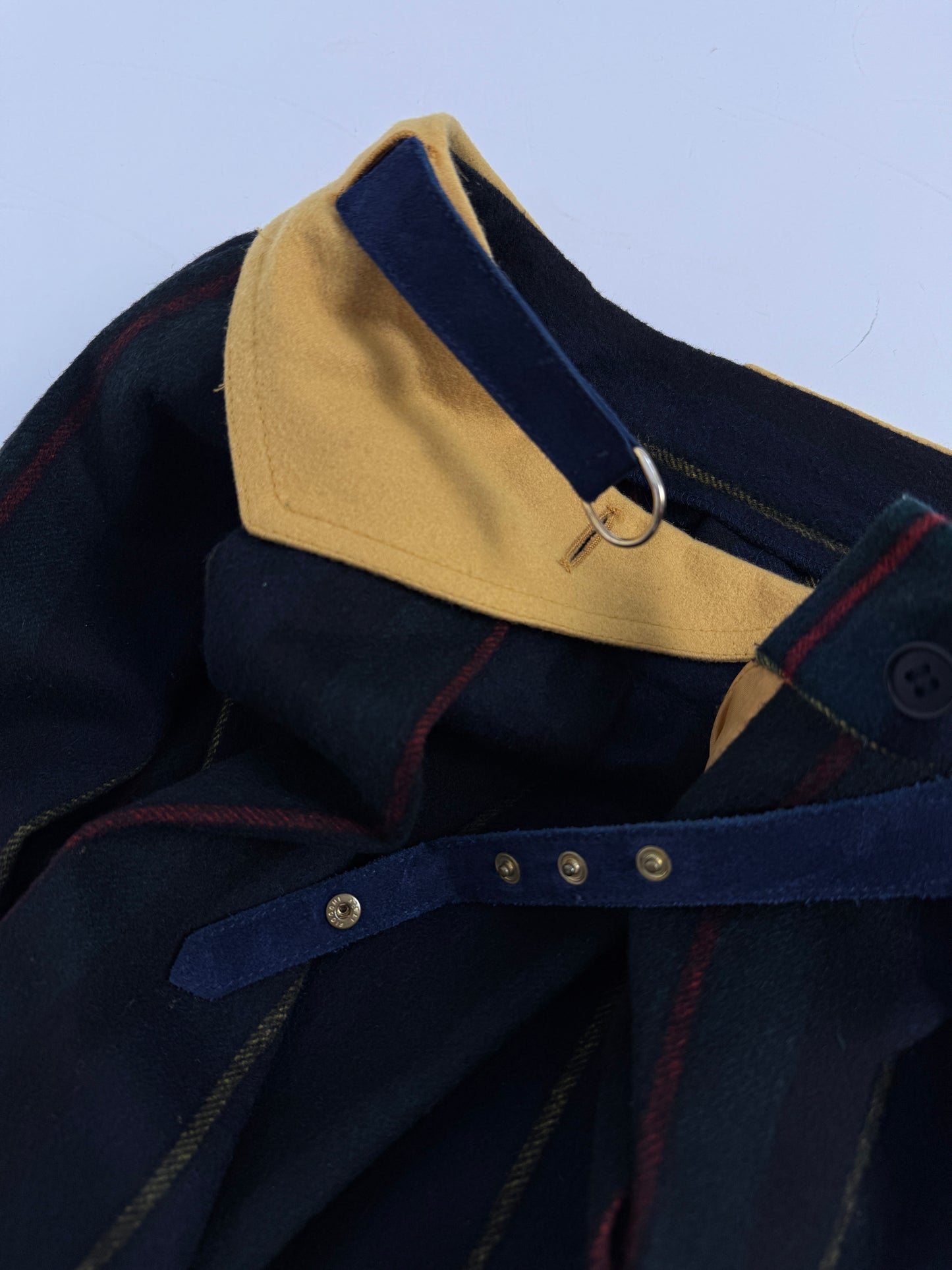 Gonna a pieghe in lana scozzese anni ’80