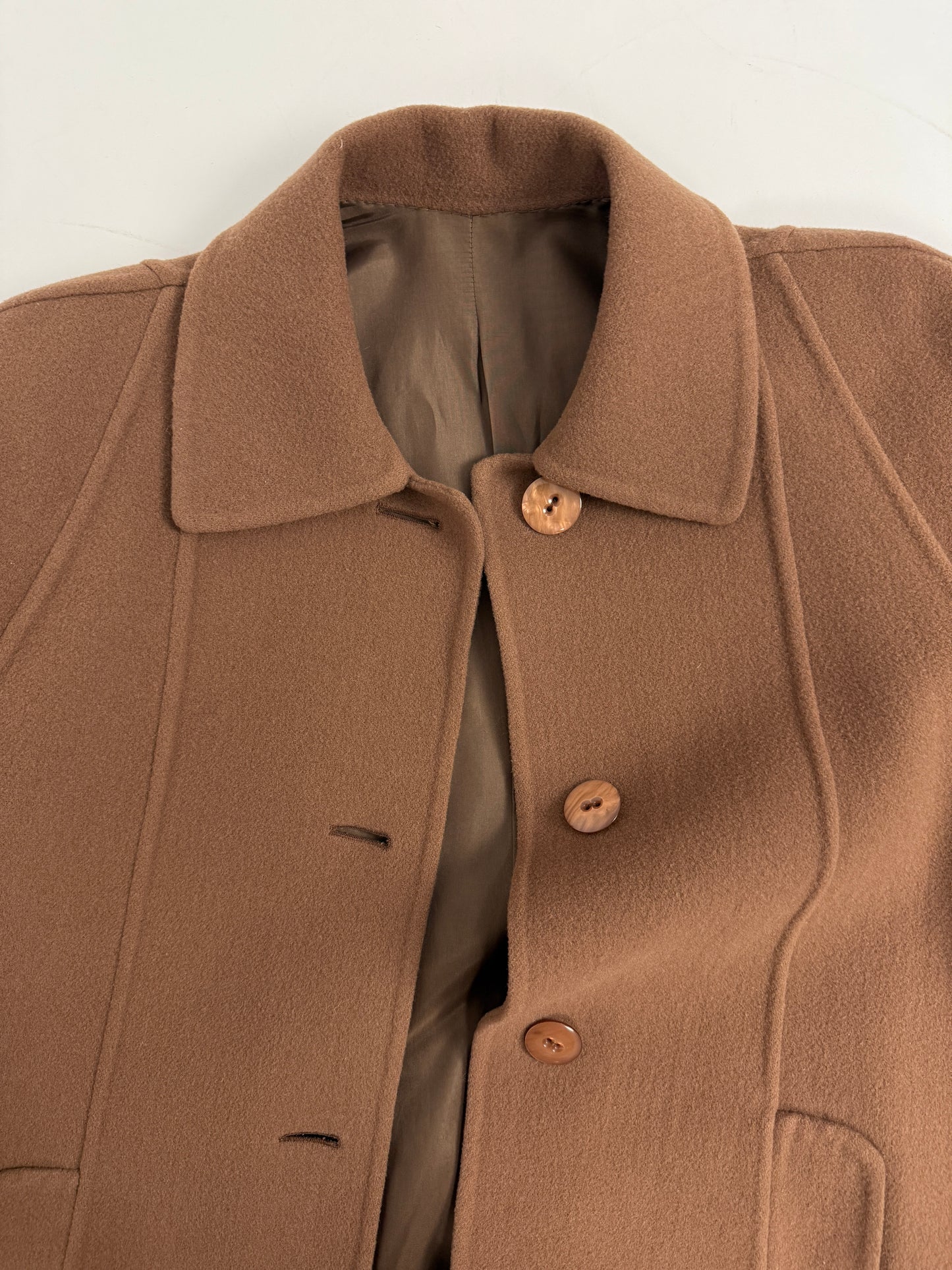 Cappotto Cammello in Lana anni '70