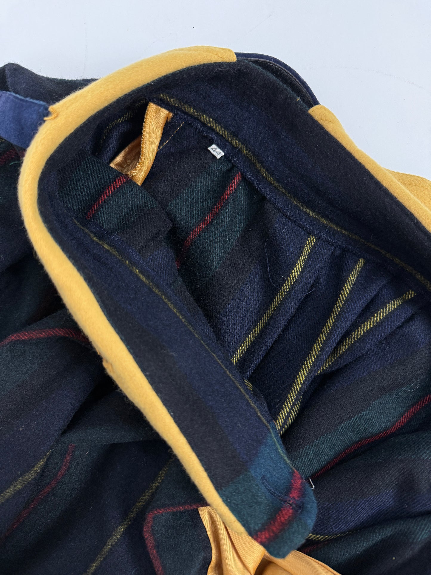 Gonna a pieghe in lana scozzese anni ’80