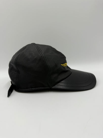 Baseball cap in pelle ricamato