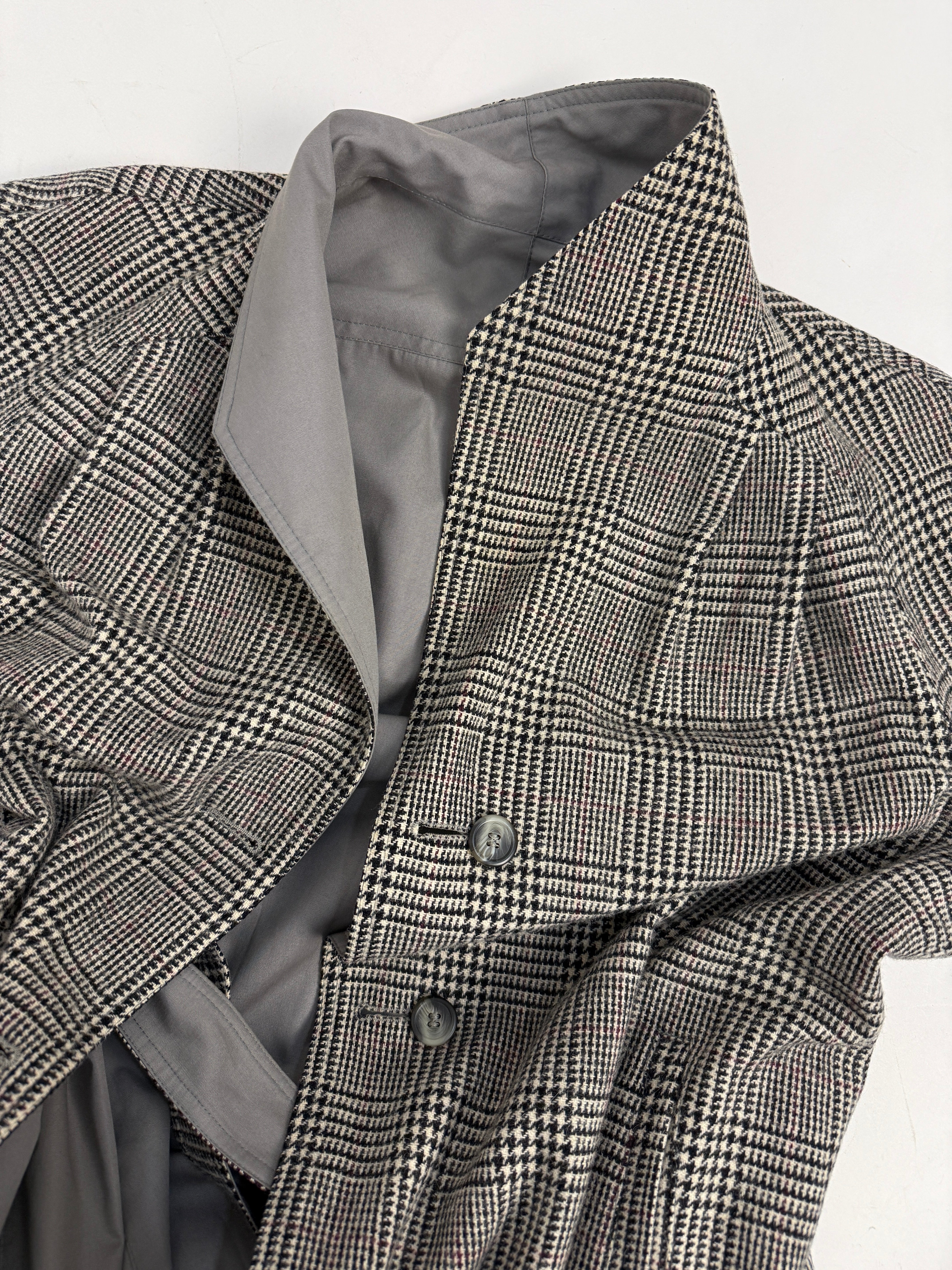 Cappotto reversibile sartoriale-Check Principe di Galles - Fangovintage