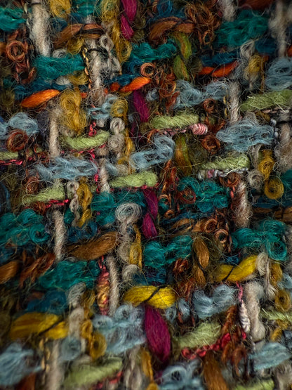 Giacca Bouclé con colletto in pelliccia anni ’70