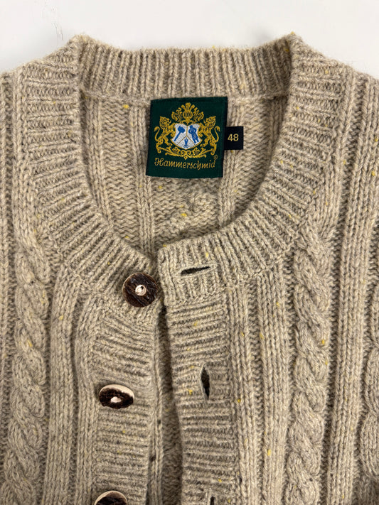 Cardigan Hammerschmid vintage in lana a trecce
