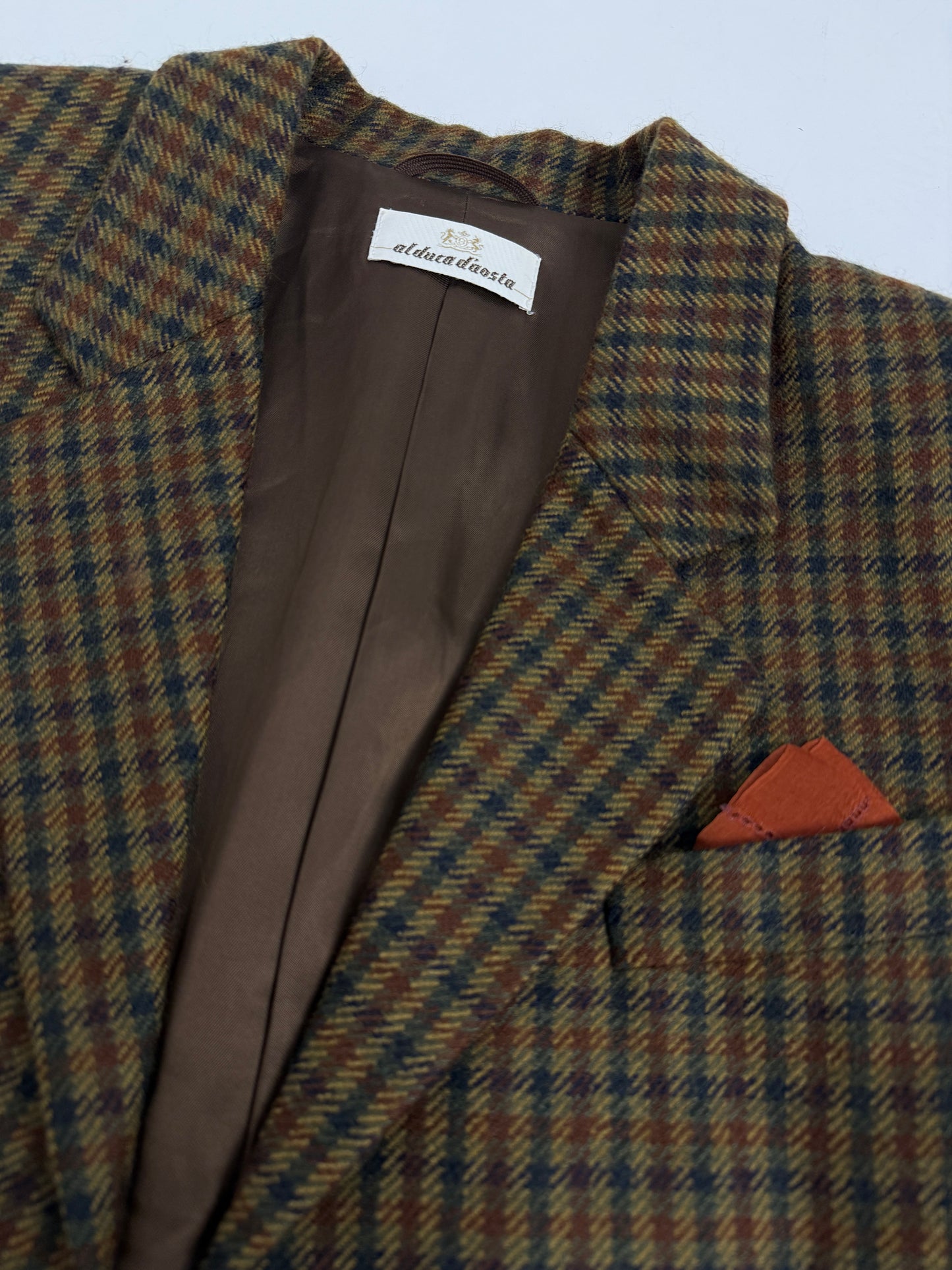 Giacca sartoriale vintage in tweed a quadri
