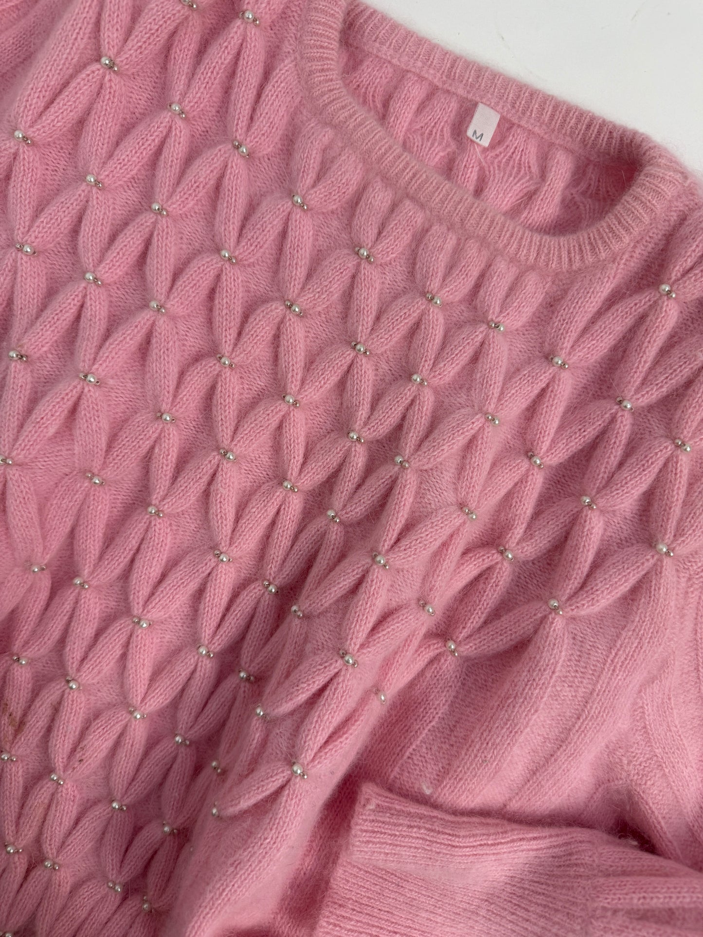 Maglione con perline ricamate anni '80