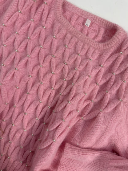 Maglione con perline ricamate anni '80