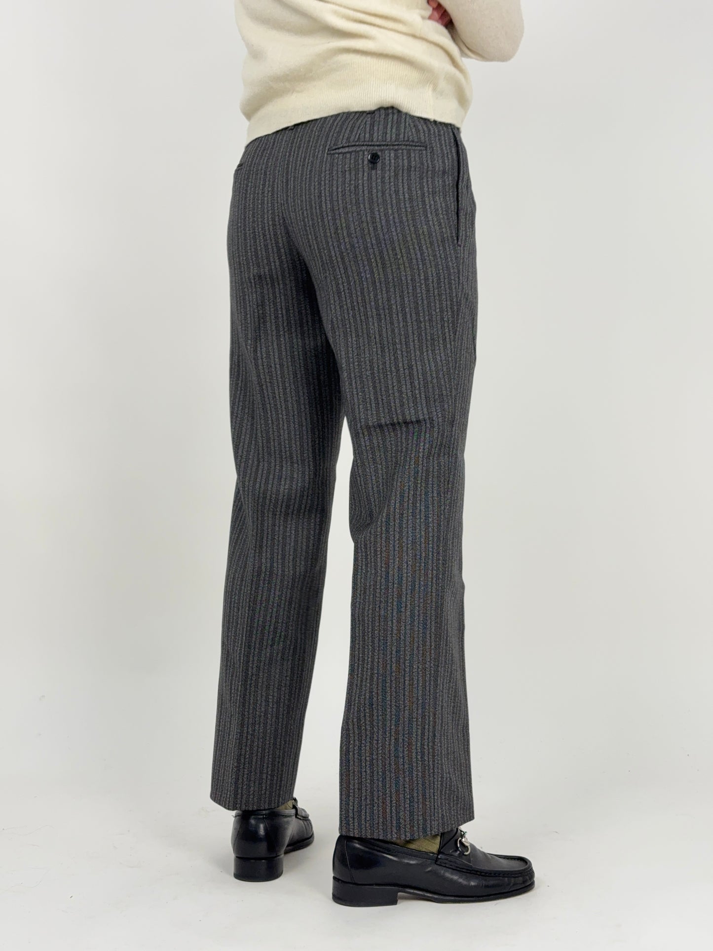 Pantaloni anni '60 in lana a righe