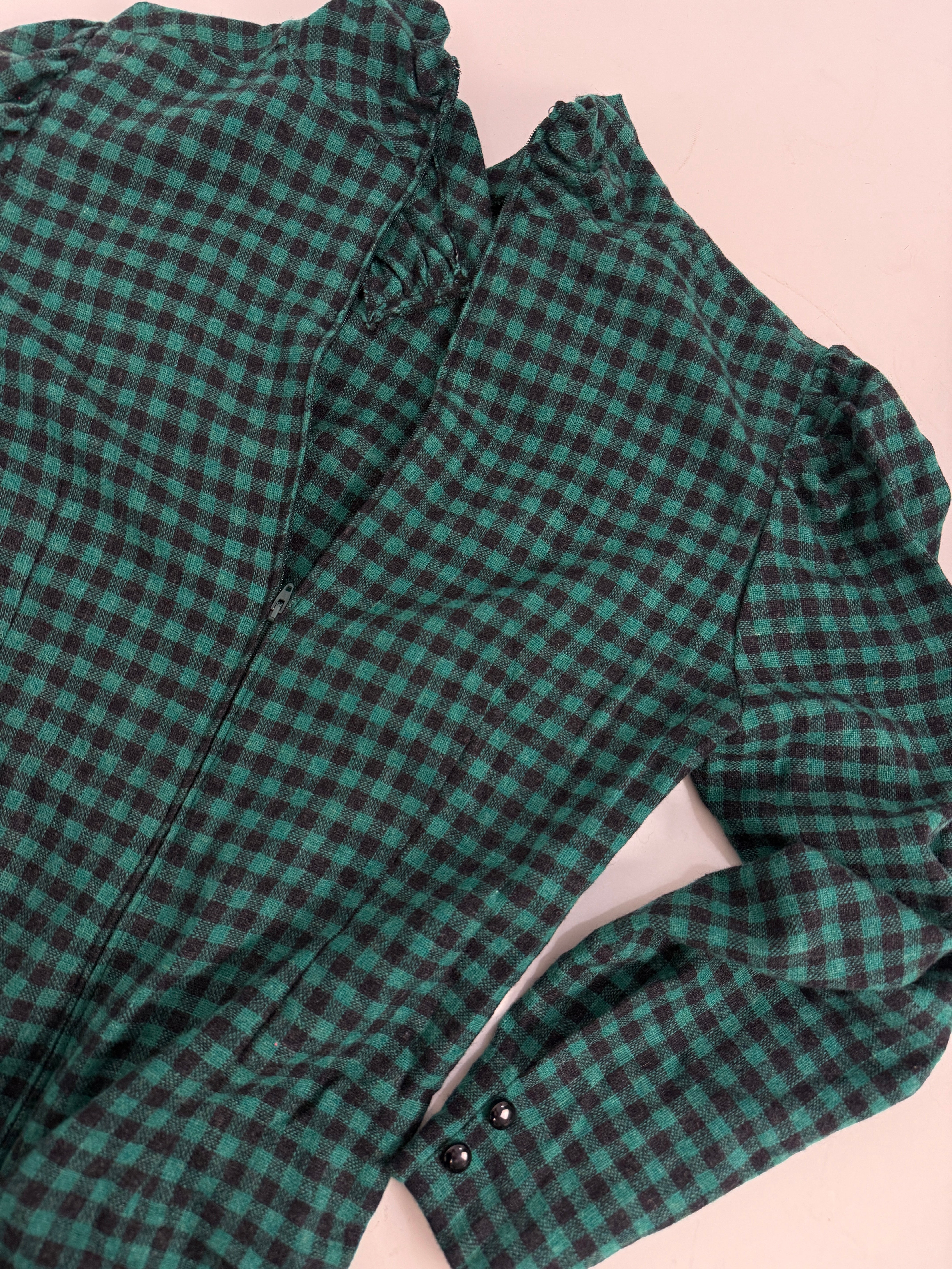 Abito Luisa Spagnoli in lana a quadretti anni '80