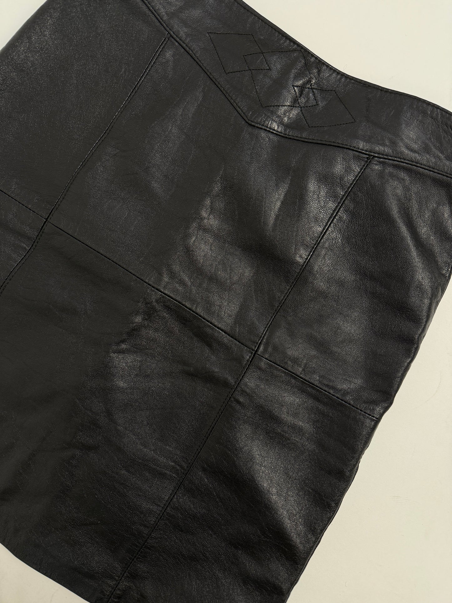 Minigonna in vera pelle anni '70