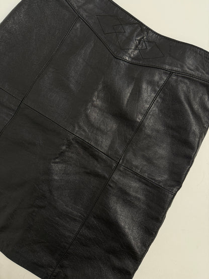 Minigonna in vera pelle anni '70