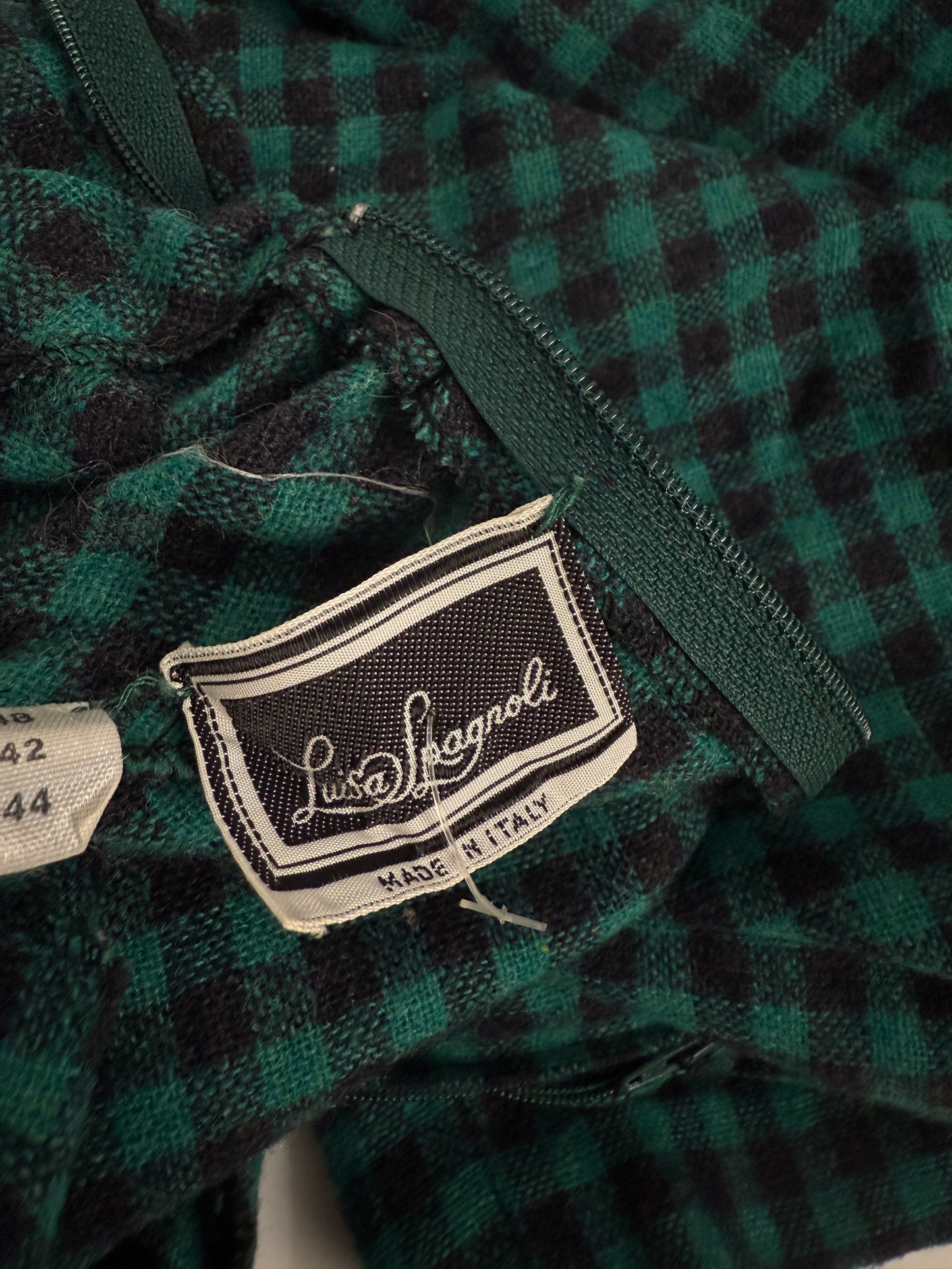 Abito Luisa Spagnoli in lana a quadretti anni '80