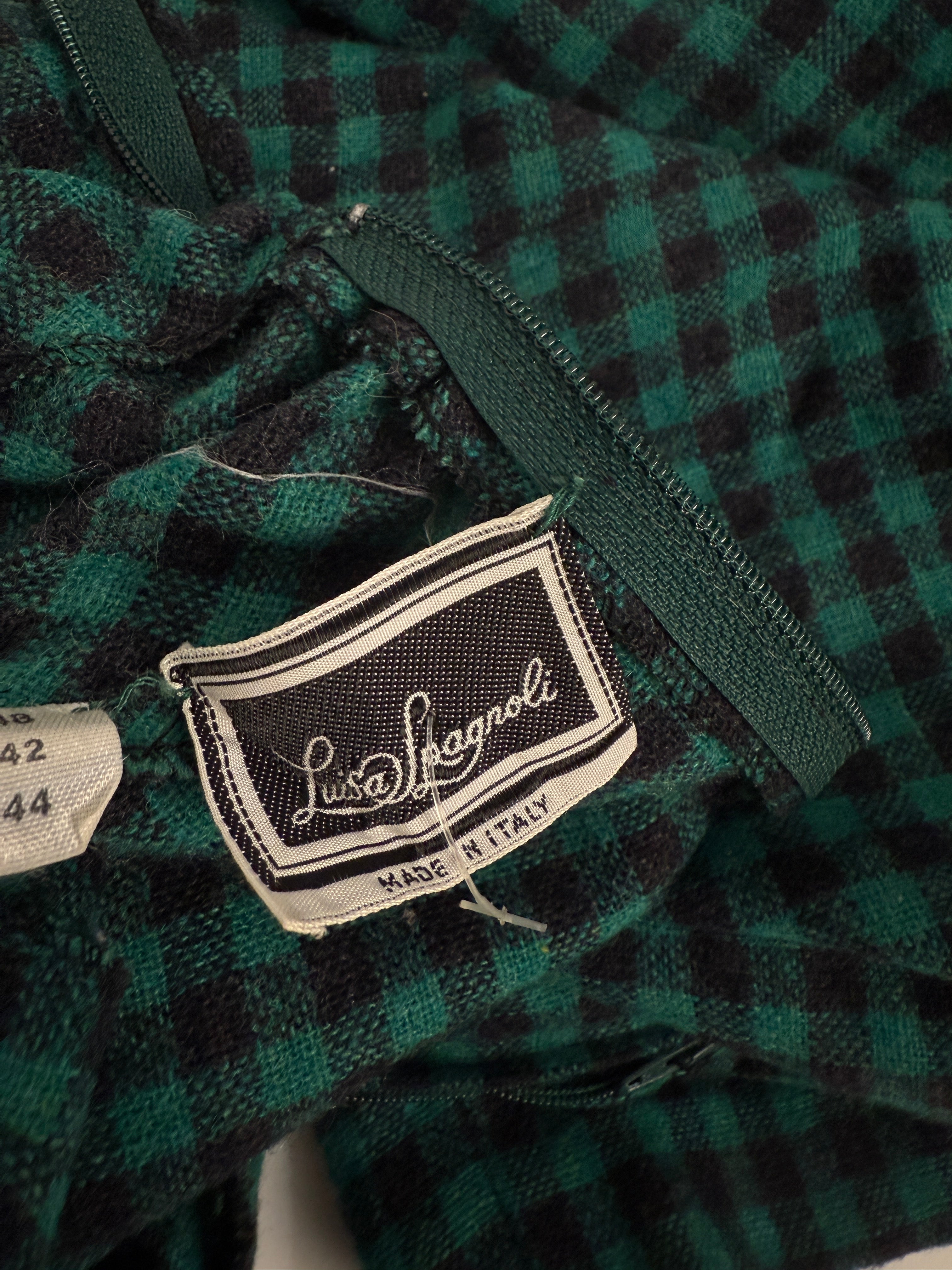 Abito Luisa Spagnoli in lana a quadretti anni '80