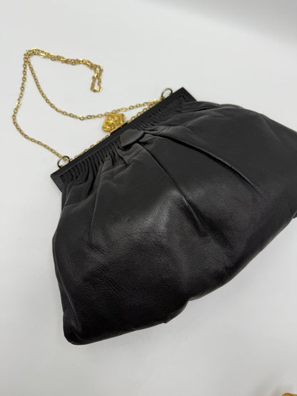 Borsa anni ’70 in pelle con chiusura gioiello