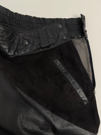 Gonna vintage in vera pelle e camoscio anni ’80