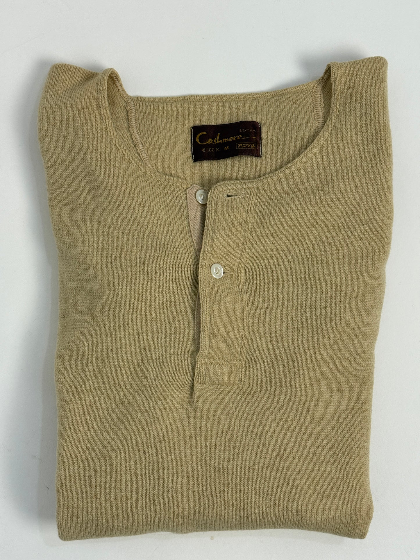 Maglia henley in cashmere – Knit Giapponese