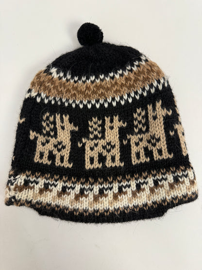 Papalina Vintage in Lana con motivo Alpaca