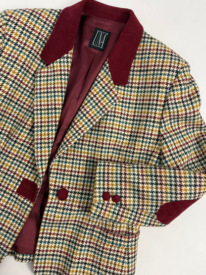 Giacca vintage in lana pied de poule