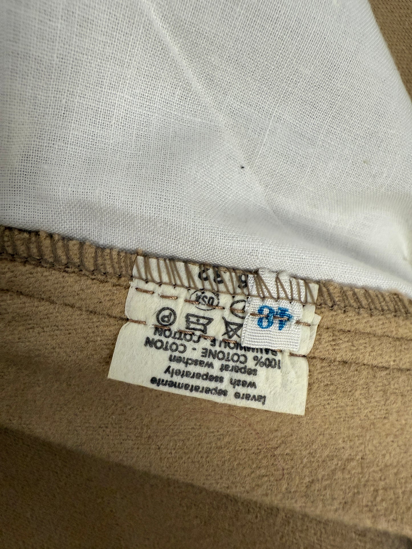 Pantaloni Deadstock anni ’70 in cotone pesante