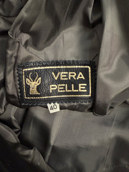Gonna vintage in vera pelle e camoscio anni ’80