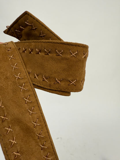 Giacca in camoscio vintage con cintura