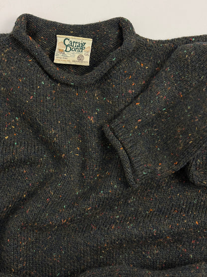 Maglione Carraig Donn Irlandese in Lana Tweed anni ’80