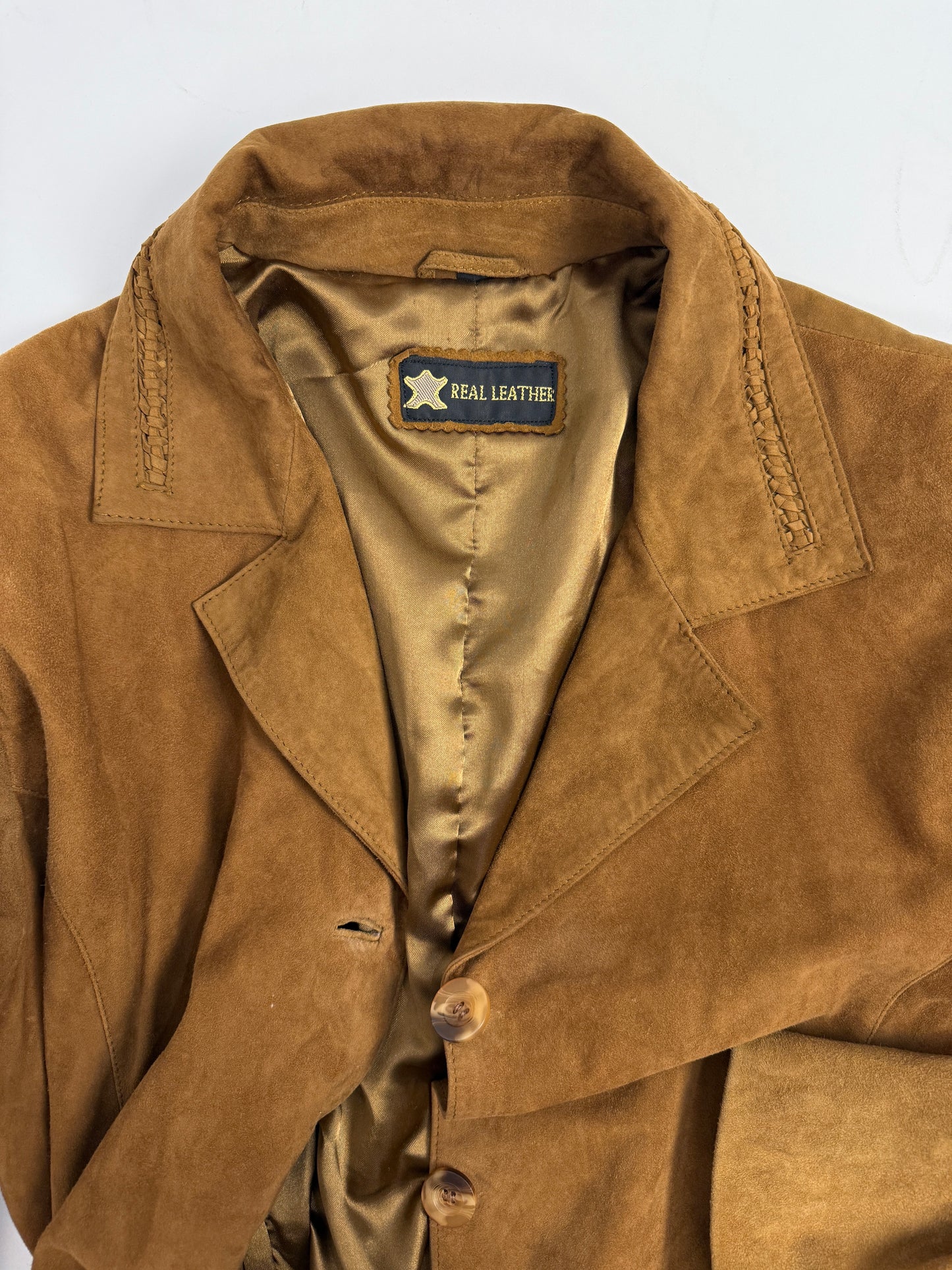 Giacca in camoscio vintage con cintura