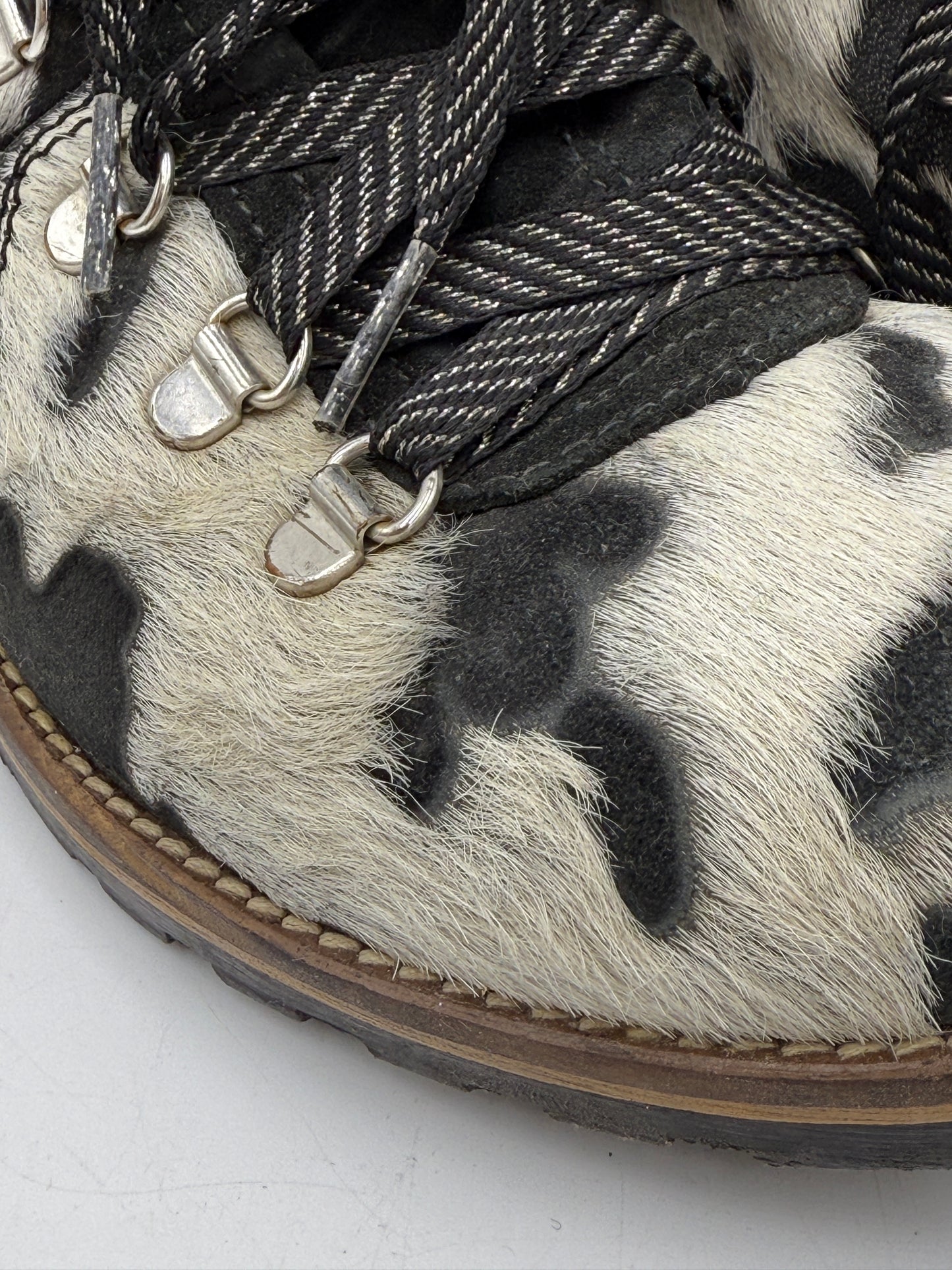 Scarponcinio in cavallino maculato interno in shearling - Numero 37