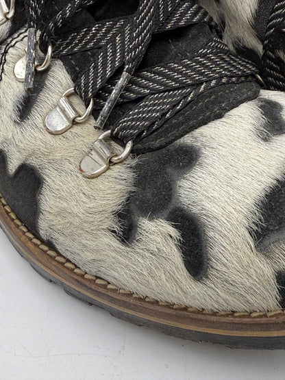 Scarponcinio in cavallino maculato interno in shearling - Numero 37