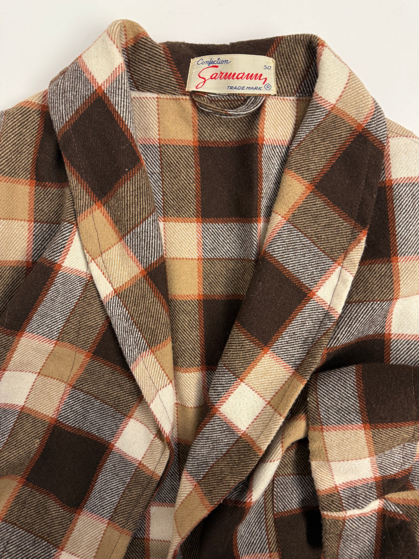 Abito anni '60/'70 in lana a quadri