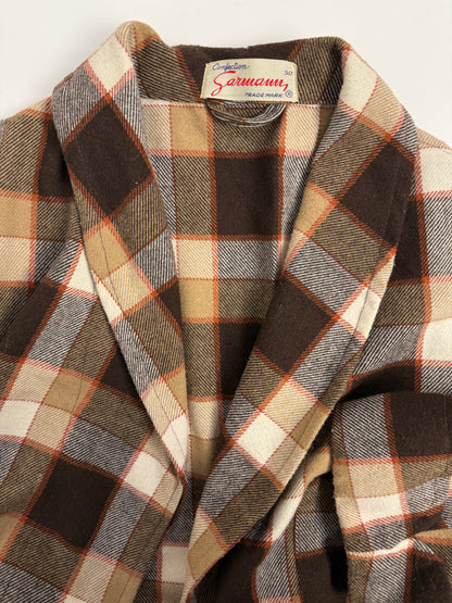 Abito anni '60/'70 in lana a quadri