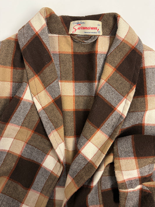 Abito anni '60/'70 in lana a quadri