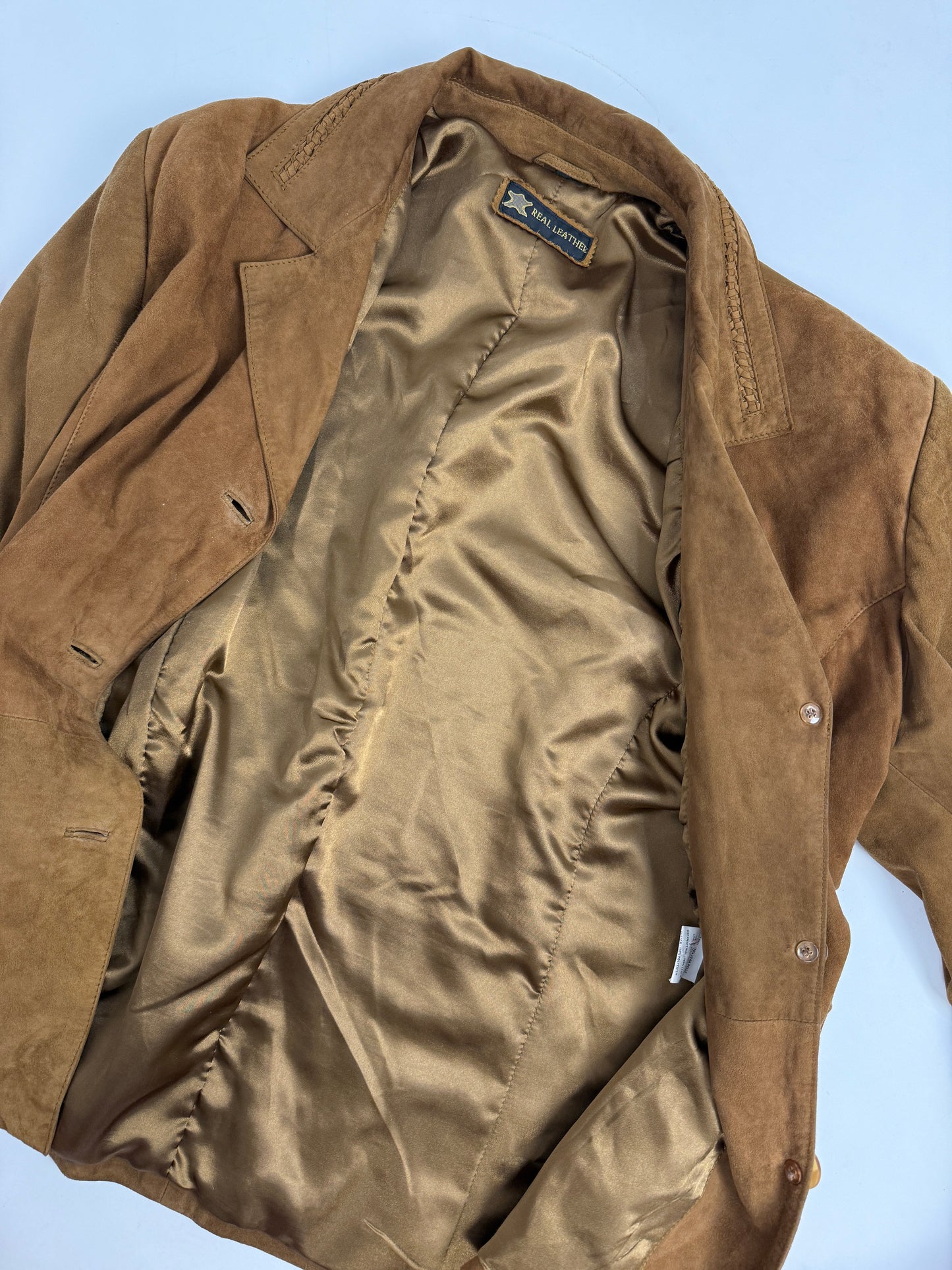 Giacca in camoscio vintage con cintura