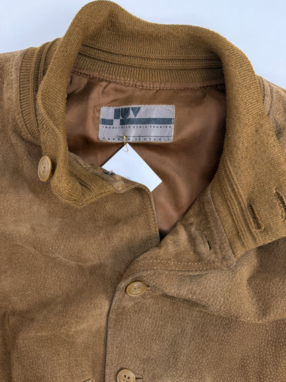 Giacca vintage in pelle scamosciata