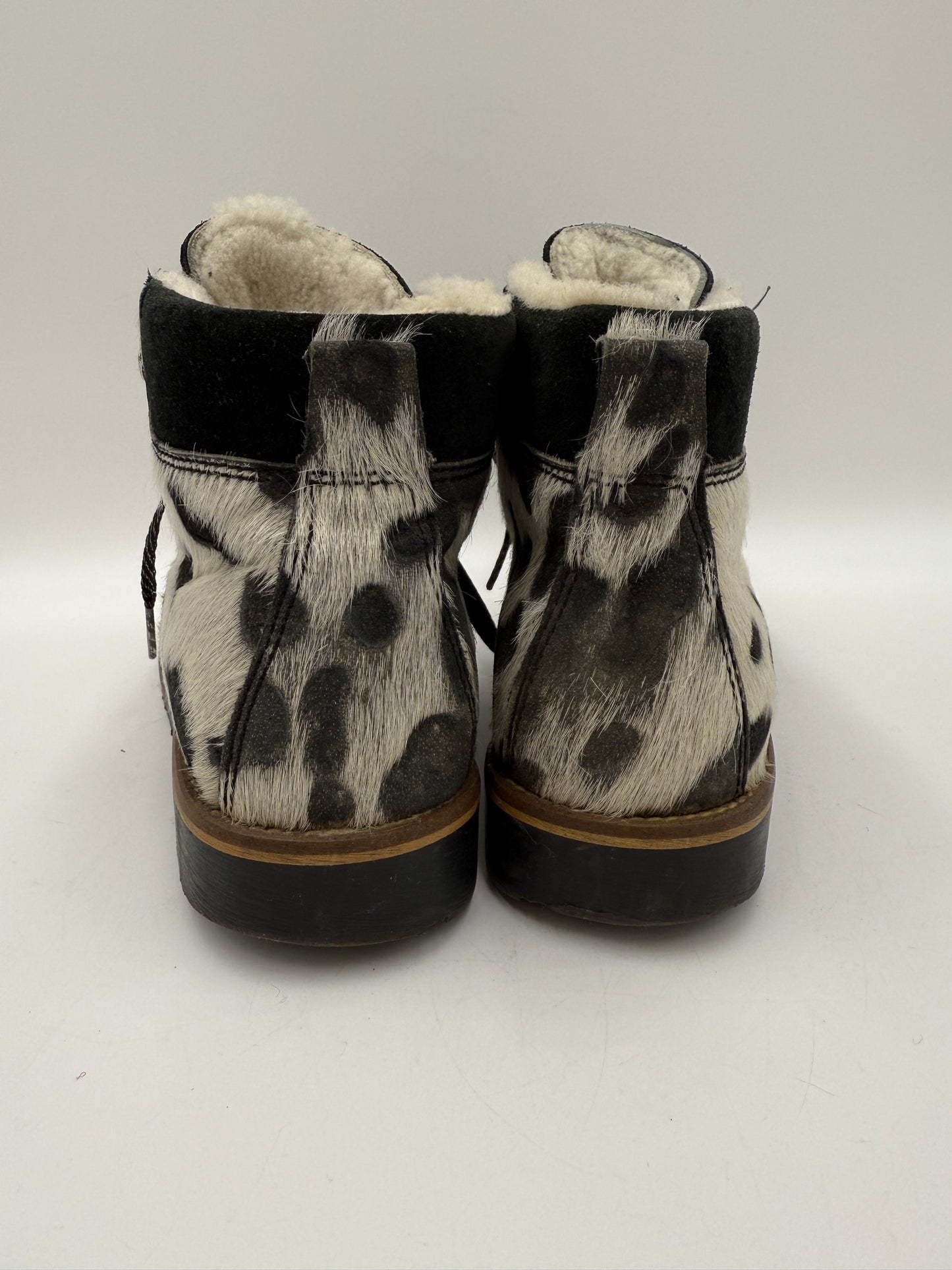 Scarponcinio in cavallino maculato interno in shearling - Numero 37