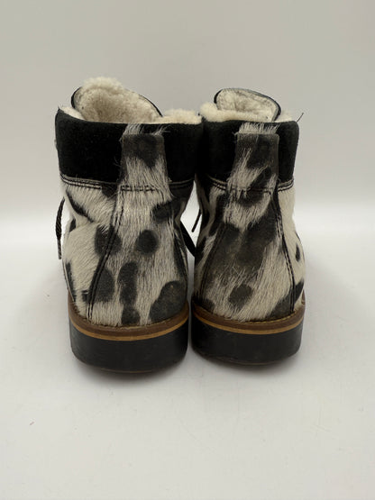 Scarponcinio in cavallino maculato interno in shearling - Numero 37