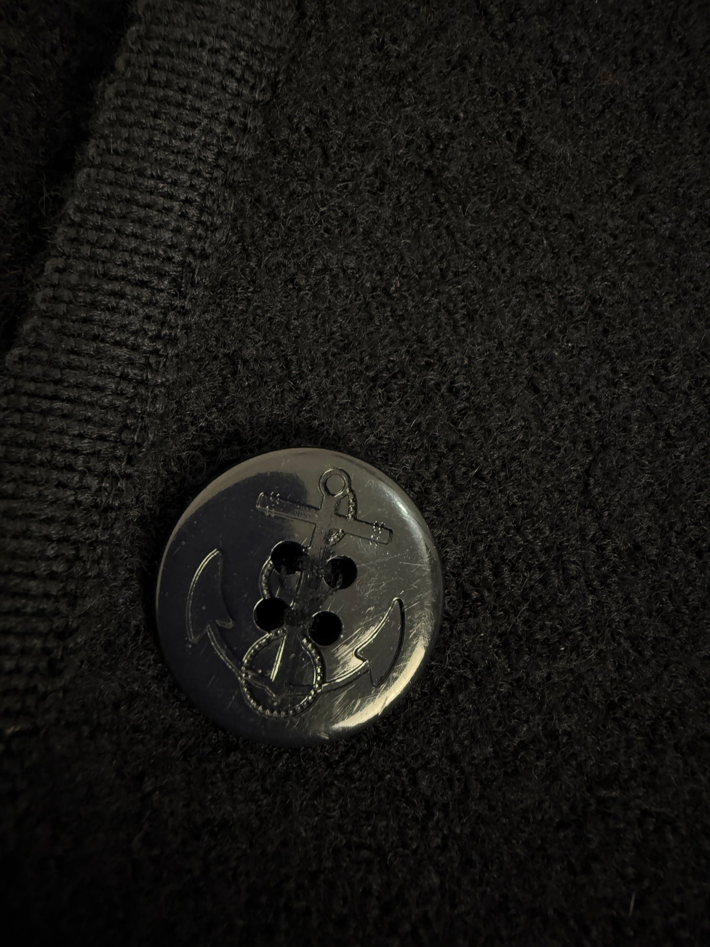 Giacca in lana blu navy anni '80