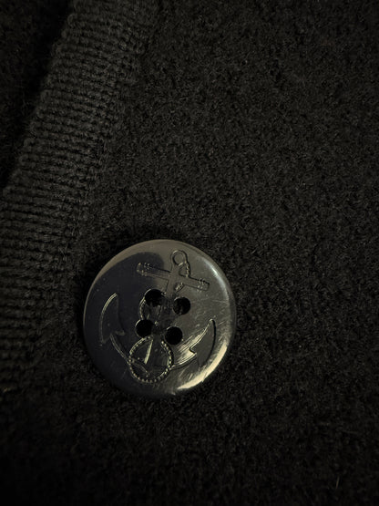 Giacca in lana blu navy anni '80