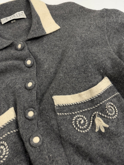 Abito in lana con ricami