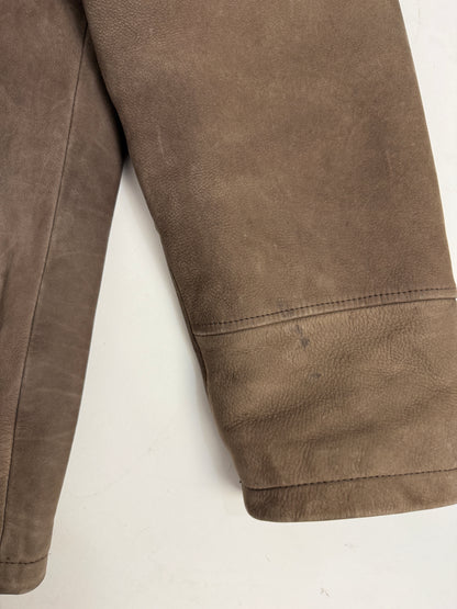 Giacca Conbipel vintage in vera pelle scamosciata