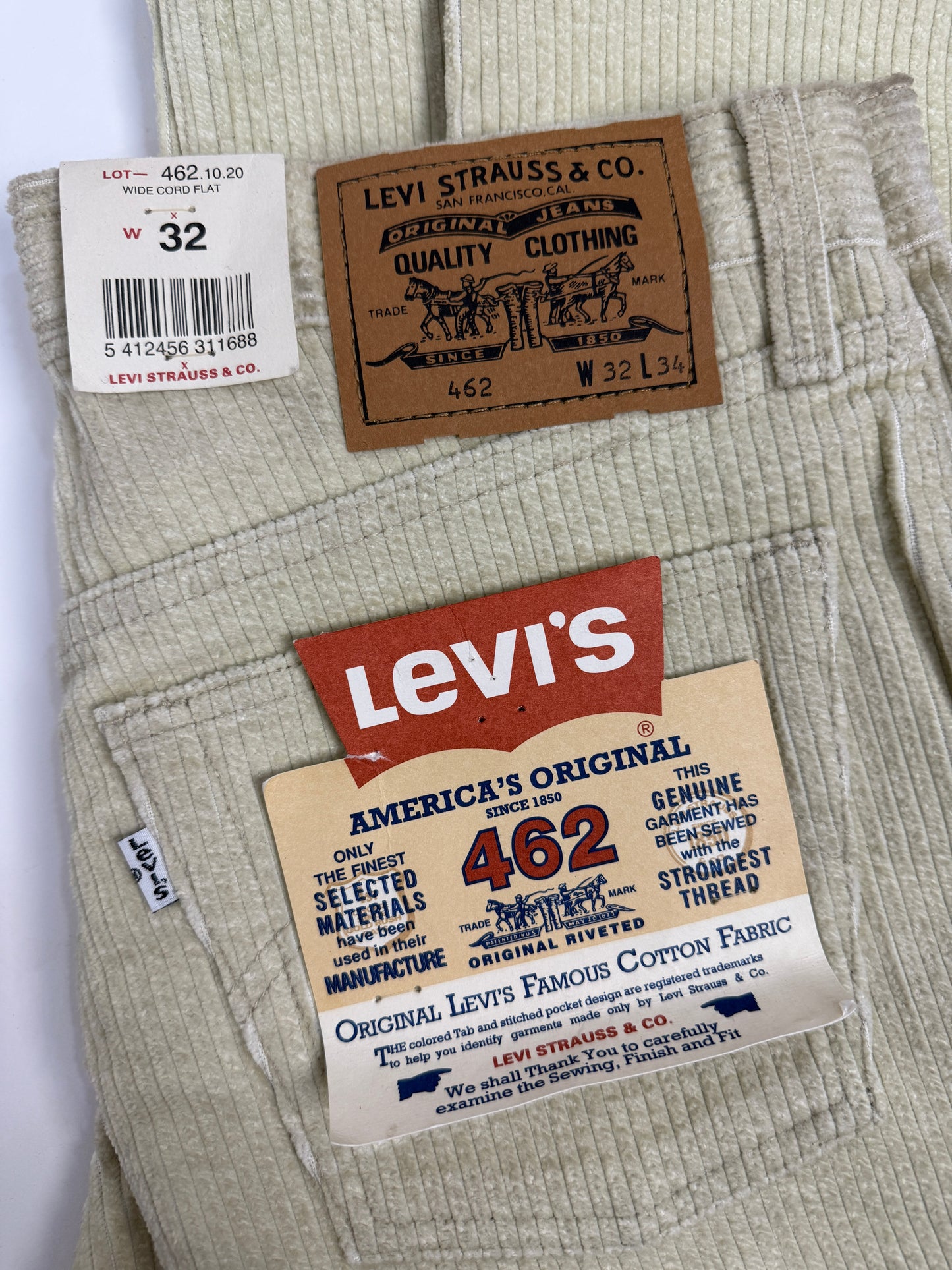 Pantaloni Levi’s 462 in velluto a coste anni ’70 - deadstock