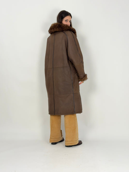 Cappotto shearling lungo vintage