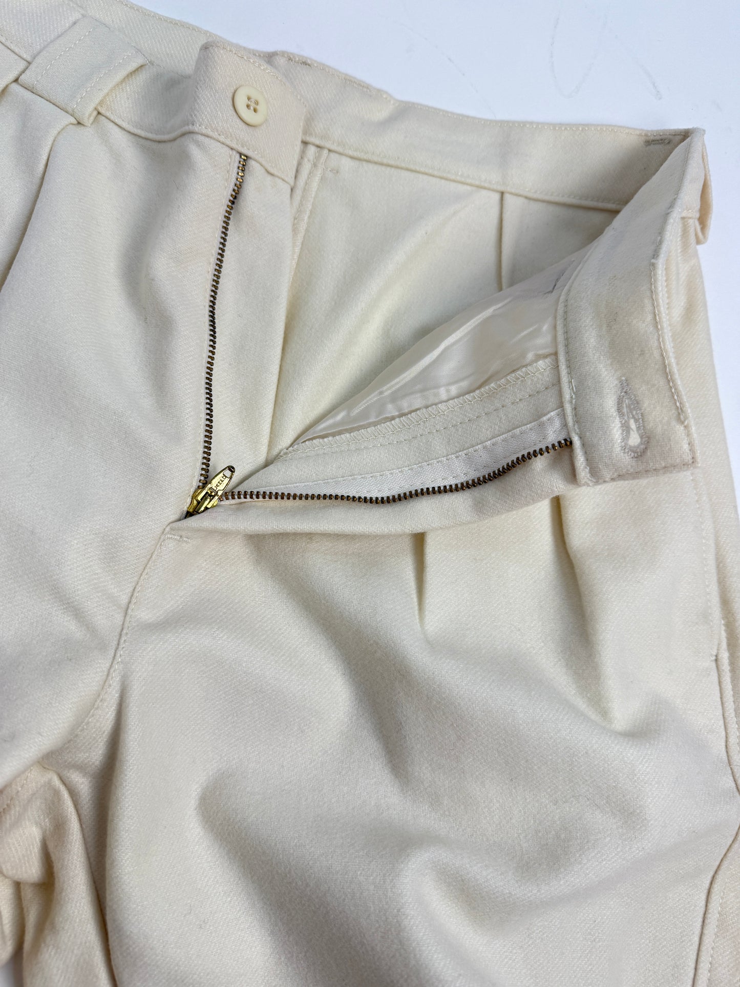 Pantaloni sartoriali in lana anni '70