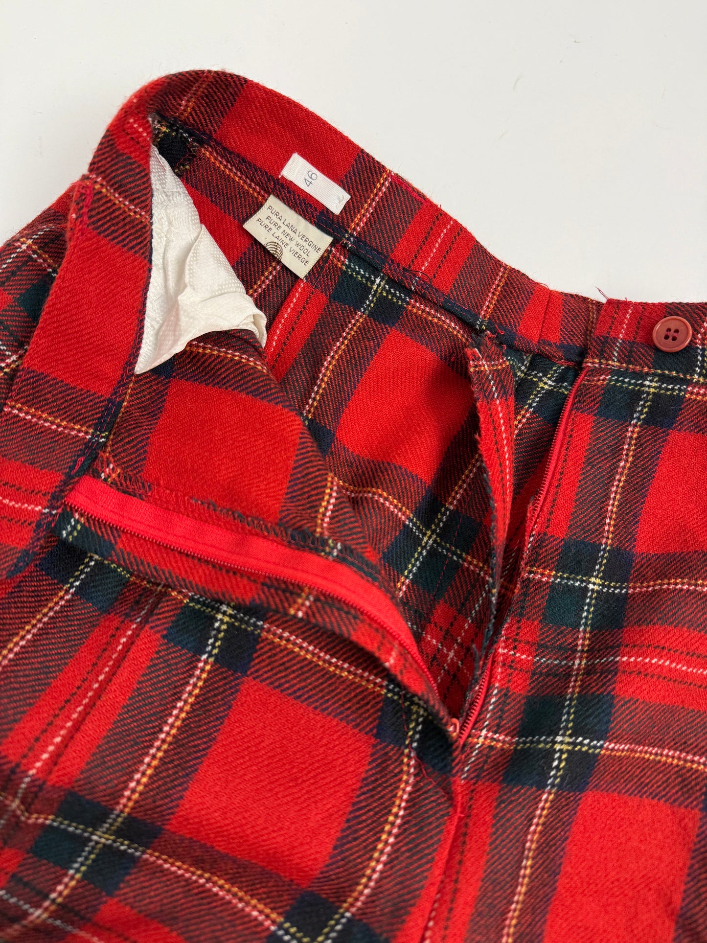 Pantaloni in lana tartan anni ’70