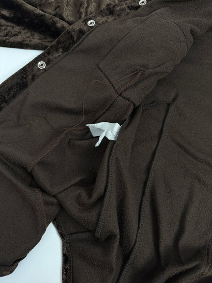 Camicia anni '70 in velluto elastan