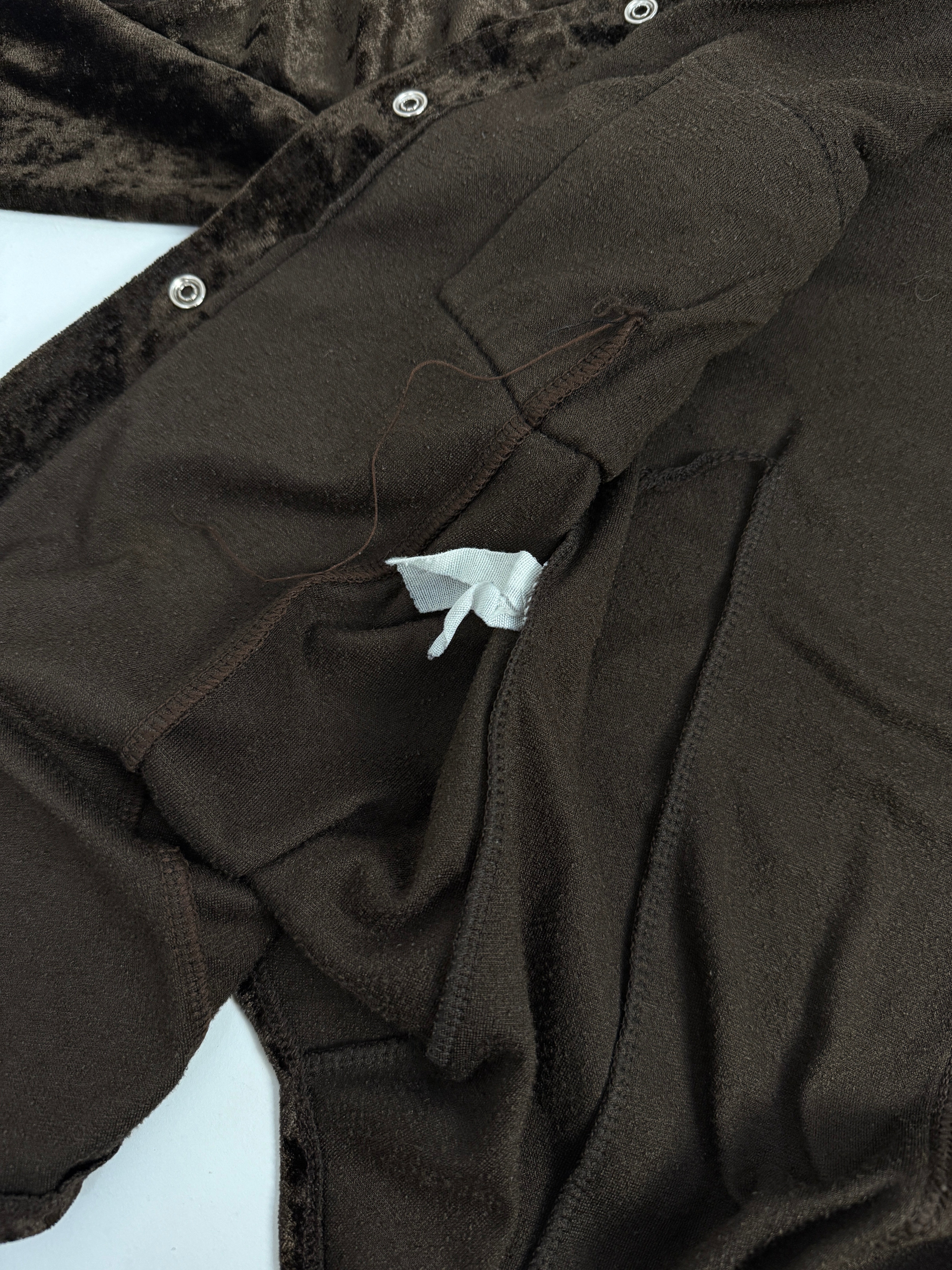 Camicia anni '70 in velluto elastan