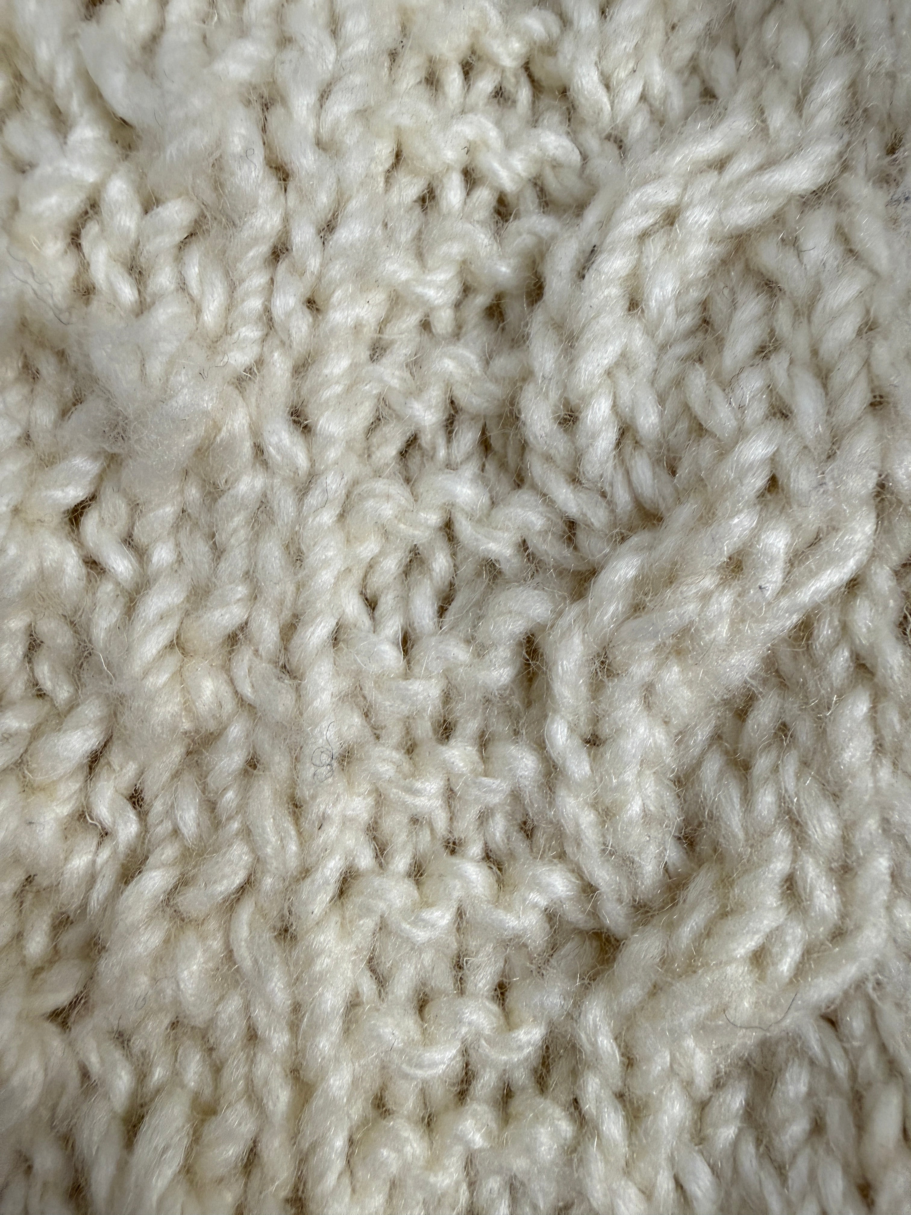 Cardigan vintage in lana intrecciata