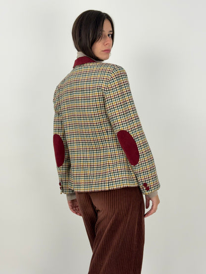 Giacca vintage in lana pied de poule