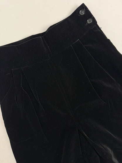 Pantaloni culotte in velluto anni '80