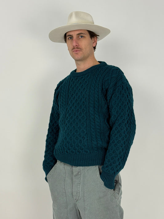 maglione-in-lana irlandese-verde